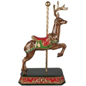 Clayre & Eef 6PR3922 Deco Deer Brown, zelená 35x18x56 cm