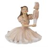 Clayre & Eef 6PR3944 Dekorativní balerína růžová bílá 12x12x13 cm Polyresin