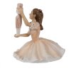 Clayre & Eef 6PR3944 Dekorativní balerína růžová bílá 12x12x13 cm Polyresin