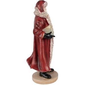 Clayre & Eef 6PR3951 Vánoční dekorace Socha Otce Vánoc červená 18x14x33 cm