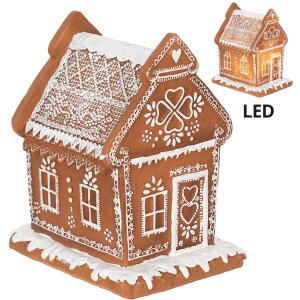 Clayre & Eef 6PR3975 Dekorace domeček s LED diodami...