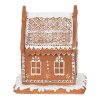 Clayre & Eef 6PR3975 Dekorace domeček s LED diodami hnědá 15x12x17 cm- 3xAAA