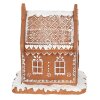 Clayre & Eef 6PR3975 Dekorace domeček s LED diodami hnědá 15x12x17 cm- 3xAAA