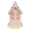 Clayre & Eef 6PR3976 Dekorace Dům růžová 13x13x20 cm Polyresin