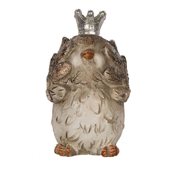 Clayre & Eef 6PR3993 Dekorativní pták béžový 7x5x8 cm