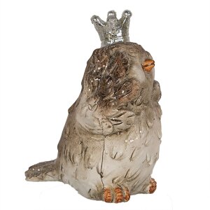 Clayre & Eef 6PR3993 Dekorativní pták béžový 7x5x8 cm