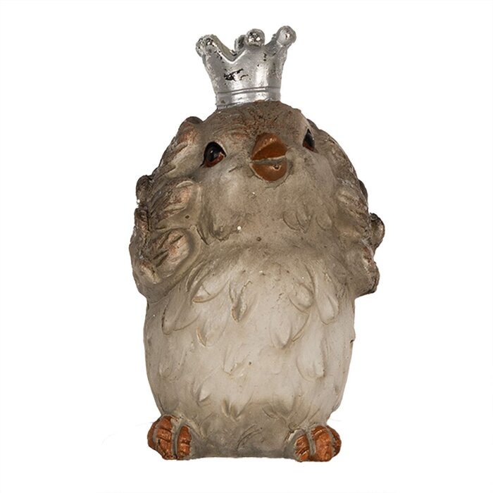 Clayre & Eef 6PR3995 Dekorativní pták béžový 7x5x8 cm