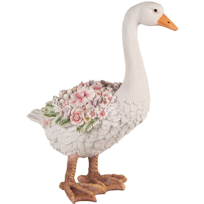 Clayre & Eef 6PR4896 Dekorace Husa bílá růžová 37x22x45 cm