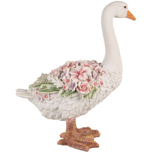 Clayre & Eef 6PR4896 Dekorace Husa bílá růžová 37x22x45 cm