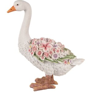 Clayre & Eef 6PR4896 Dekorace Husa bílá růžová 37x22x45 cm