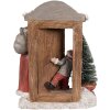 Clayre & Eef 6PR4945 Vánoční dekorace Father Christmas LED Red Brown 18x8x22 cm