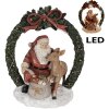 Vánoční dekorace Otec Vánoc s LED červený, zelený 19x12x23 cm