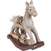 Clayre & Eef 6PR4970 Dekorace Houpací kůň šedý 11x3x11 cm