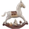 Clayre & Eef 6PR4971 Dekorace Houpací kůň šedý 18x4x18 cm