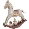 Clayre & Eef 6PR4971 Dekorace Houpací kůň šedý 18x4x18 cm