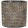Clayre & Eef 6TE0494L Květináč do interiéru šedý Ø 18x17 cm