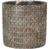 Clayre & Eef 6TE0494M Květináč do interiéru šedý Ø 15x14 cm