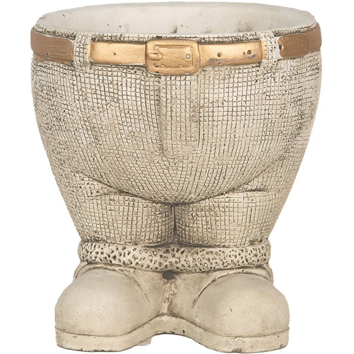 Clayre & Eef 6TE0496 Květináč do interiéru šedý Ø 15x17 cm