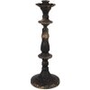 Clayre & Eef 6Y5454 Svícen černé zlato Ø 11x30 cm barokní styl