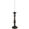 Clayre & Eef 6Y5454 Svícen černé zlato Ø 11x30 cm barokní styl