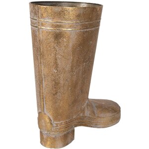 Clayre & Eef 6Y5464 Květináč ve tvaru boty zlaté barvy 30x15x37 cm