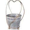 Clayre & Eef 6Y5469 Stojan na rostliny v šedozlaté barvě 25x16x29 cm