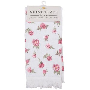 Ručník pro hosty Clayre & Eef CT029 White Pink 40x66 cm