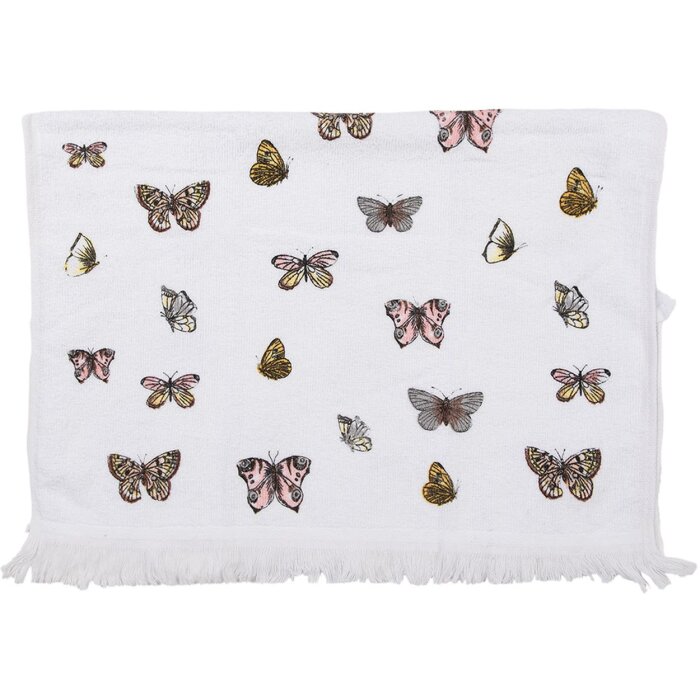 Ručník pro hosty Clayre & Eef CTBPD White Pink 40x66 cm