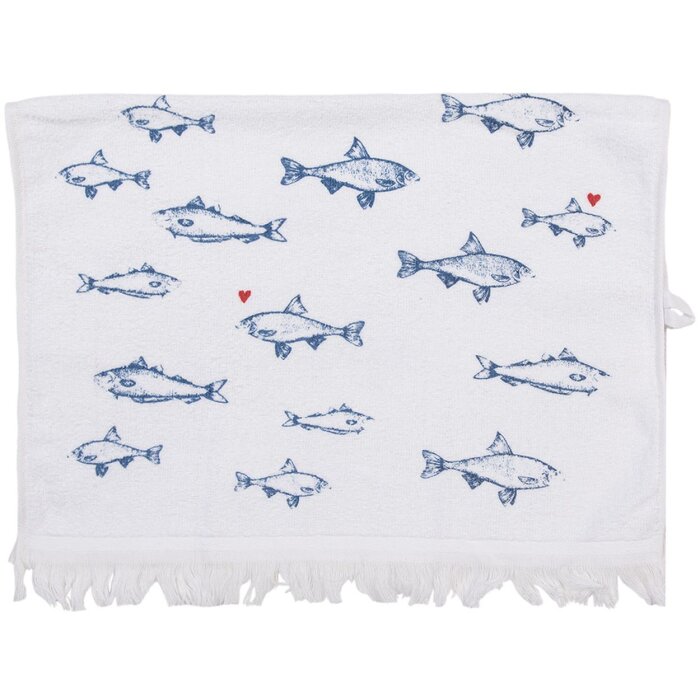 Ručník pro hosty Clayre & Eef CTSSF White Blue 40x66 cm