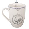 Clayre & Eef DFRMU Hrnek bílý šedý 350 ml