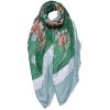 Juleeze JZSC0684GR Šála dámská vzor zelená 85x180 cm