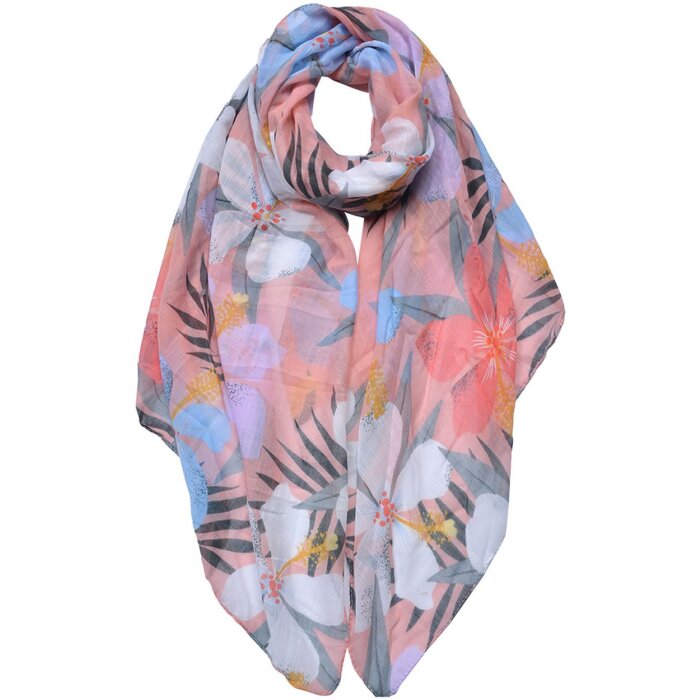 Juleeze JZSC0688P Šála dámská vzor růžová 85x180 cm