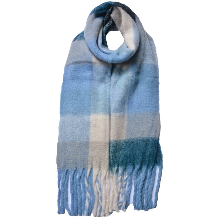 Juleeze JZSC0787BL Dámská šála se vzorem modrá 36x210 cm