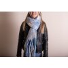 Juleeze JZSC0787BL Dámská šála se vzorem modrá 36x210 cm