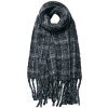 Juleeze JZSC0789G Šála dámská vzor šedá 40x185 cm