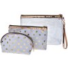Juleeze JZSET0001W Kosmetická taška bílá (sada 3 ks) 23x17 - 20x13 - 18x12 cm