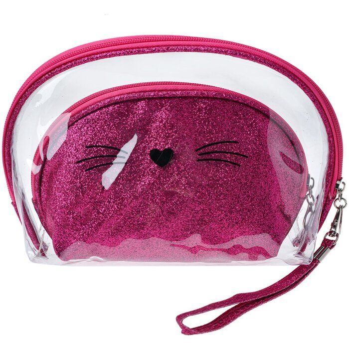 Juleeze JZSET0002F Kosmetická taška růžová, 2 ks 24x15/19x12 cm