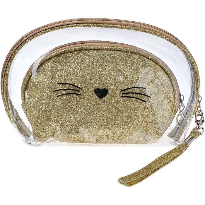 Juleeze JZSET0002GO Zlatá kosmetická taška 2ks (24x15/19x12 cm)