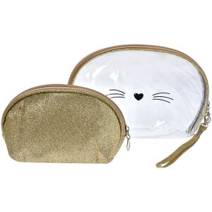 Juleeze JZSET0002GO Zlatá kosmetická taška 2ks (24x15/19x12 cm)