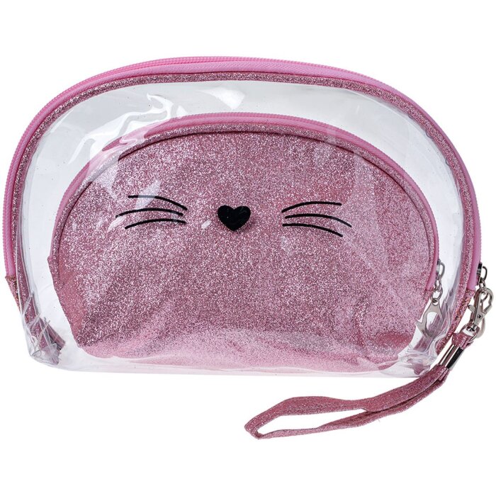 Juleeze JZSET0002P Kosmetická taška růžová (2 ks) 24x15/19x12 cm