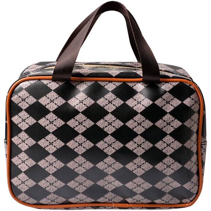 Juleeze JZTB0054 Toaletní taška černá/béžová 24x9x19 cm