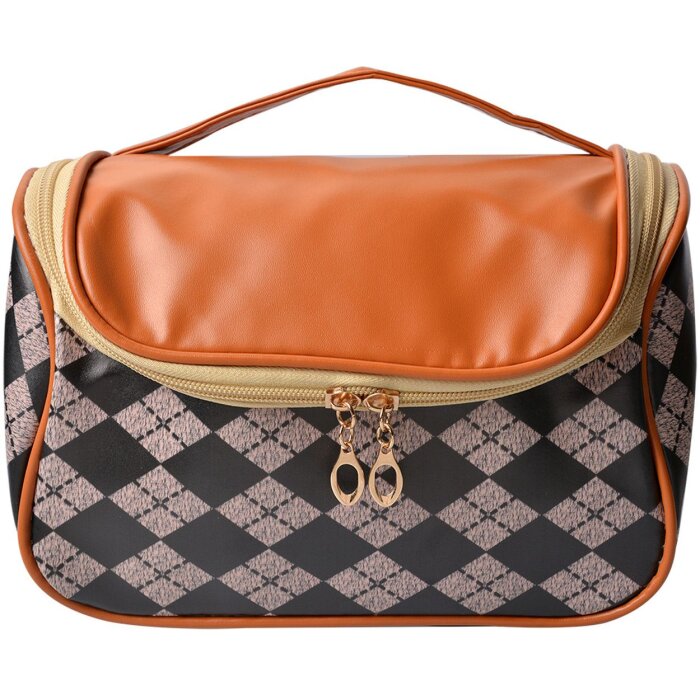 Juleeze JZTB0055 Dámská toaletní taška černá/béžová 22x13x14 cm