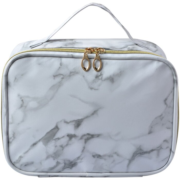 Juleeze JZTB0057 Dámská kosmetická taška bílo-šedá 21x8x13 cm