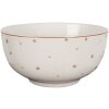 Clayre & Eef KCSBO Polévková mísa bílo-hnědá Ø 14x7 cm 500 ml Porcelán