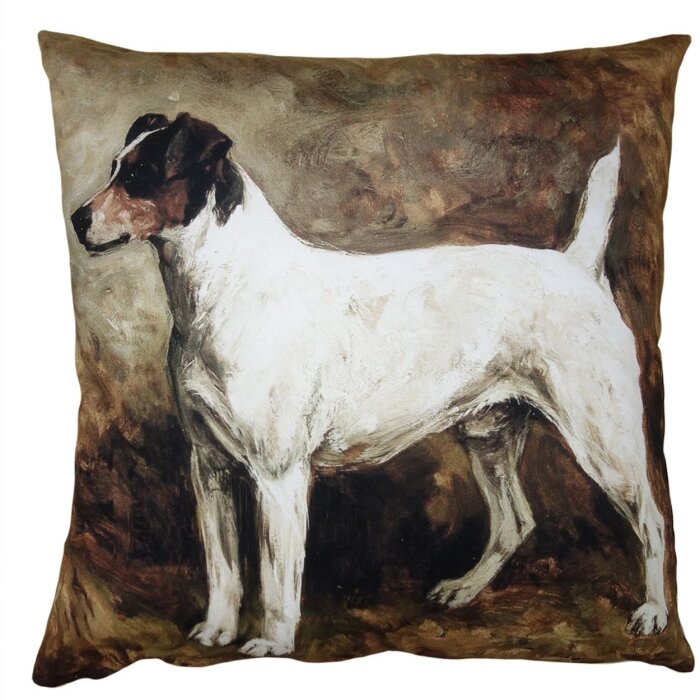 Clayre & Eef KT021.338 Povlak na polštář hnědý bílý 45x45 cm