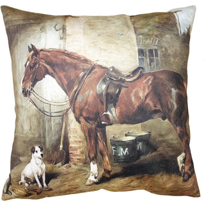 Clayre & Eef KT021.339 Povlak na polštář hnědý 45x45 cm