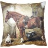 Clayre & Eef KT021.339 Povlak na polštář hnědý 45x45 cm