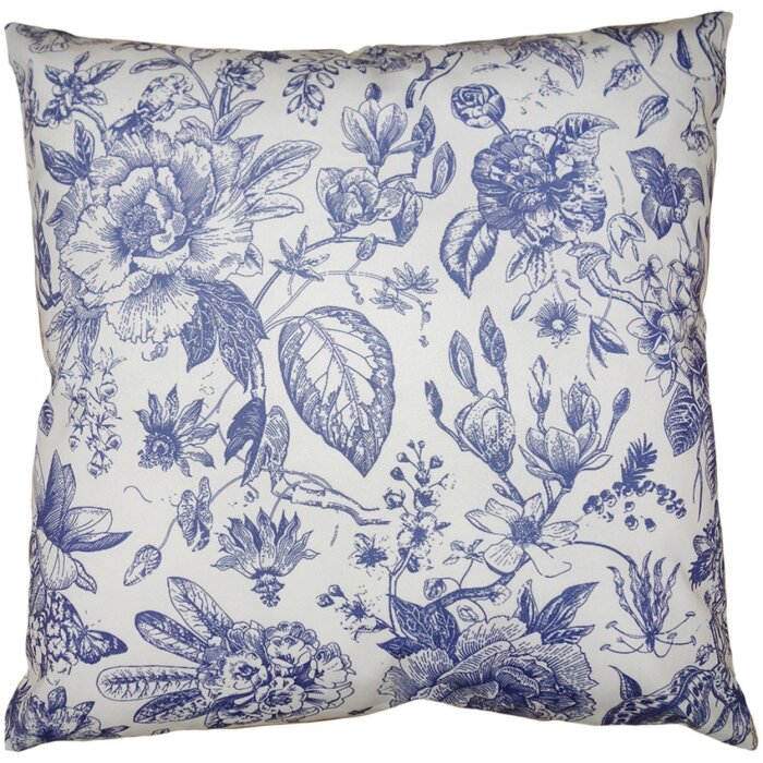 Clayre & Eef KT021.343 Povlak na polštář White Blue 45x45 cm
