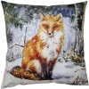 Clayre & Eef KT021.348 Povlak na polštář hnědý s liškou 45x45 cm