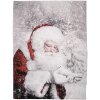 Clayre & Eef KT060.142 Kostkovaný s Otcem Vánoc 130x170 cm